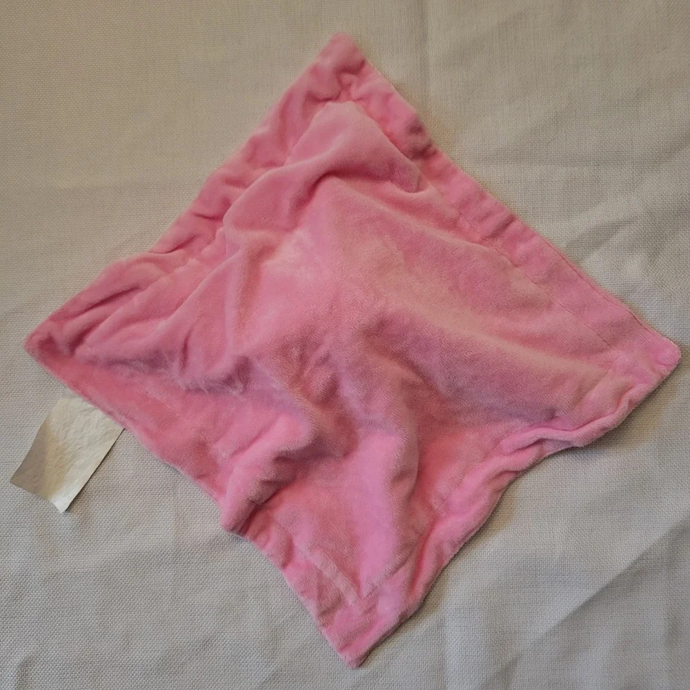 Mystic Apparel OS Security Blanket Pink Bunny Satin Trim LOVEY Replacement Gift